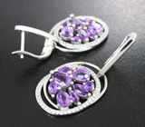 Ажурный серебряный комплект с аметистами