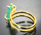 Золотое кольцо с ярким уральским изумрудом 1,63 карата Золото
