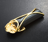 Золотой кулон с крупным шерлом 13,6 карата Золото