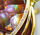 Крупное золотое кольцо с уникальным самородком мексиканского агата 35,78 карата, цаворитами, красными сапфирами и бриллиантами Золото