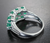 Яркое серебряное кольцо с хризопразом Серебро 925