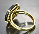Кольцо с камеей из цельного полихромного агата 5,12 карата Золото
