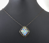 Серебряный кулон с кристаллическими эфиопскими опалами Серебро 925