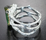 Серебряное кольцо с турмалинами и голубыми топазами Серебро 925