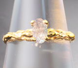 Золотое кольцо с редким уральским александритом 0,58 карата и бриллиантами Золото