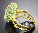 Эксклюзив! Золотое кольцо с крупным параиба турмалином 11,54 карата и бриллиантами Золото