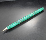 Ручка с уральским малахитом с азуритом и ониксом 