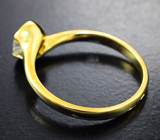 Золотое кольцо с муассанитом топовой огранки 0,76 карата