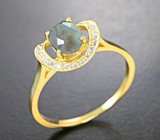 Золотое кольцо с уральским александритом 1,07 карата и бриллиантами