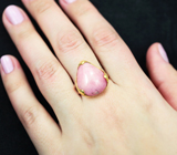 Серебряное кольцо с розовым сапфиром 37,12 карата