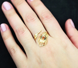 Золотое кольцо с чистейшим персиковым морганитом 2,83 карата Золото