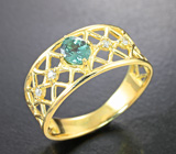 Золотое кольцо с чистейшим ярким уральским александритом 0,47 карата и бриллиантами Золото