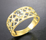 Золотое кольцо с чистейшим ярким уральским александритом 0,47 карата и бриллиантами Золото