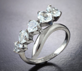 Оригинальное серебряное кольцо с топазами Серебро 925