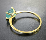 Золотое кольцо с уральским изумрудом редкого оттенка 1,28 карата Золото