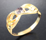 Золотое кольцо с уральским александритом 0,22 карата Золото