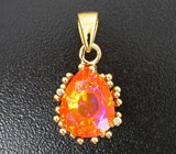 Кулон с ограненным эфиопским опалом 3,17 карата и бриллиантами