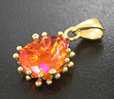 Кулон с ограненным эфиопским опалом 3,17 карата и бриллиантами