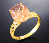 Кольцо с орегонским солнечным камнем 3,74 карата Золото