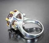 Серебряное кольцо с аметрином 14,9 карата и голубыми топазами Серебро 925