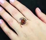 Серебряное кольцо с аметрином 14,9 карата и голубыми топазами Серебро 925