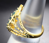 Эксклюзив! Крупное золотое кольцо с неповторимой подборкой уральских александритов высоких характеристик 2,68 карата и бриллиантами Золото
