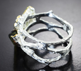 Серебряное кольцо с кристаллами турмалина, танзанитом и сапфиром Серебро 925