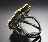 Серебряное кольцо с ярким синим сапфиром 2,96 карата Серебро 925
