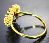 Золотое кольцо с ярким сине-фиолетовым танзанитом 0,86 карата Золото