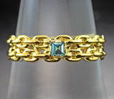 Золотое кольцо с уральским александритом высокой чистоты 0,09 карата Золото