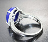 Эффектное cеребряное кольцо с лазуритом 4,43 карата Серебро 925