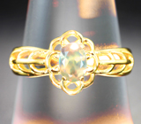 Золотое кольцо с редким насыщенным уральским александритом 0,43 карата Золото