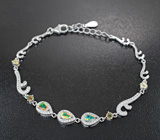 Изящный комплект с яркими ограненными эфиопскими опалами