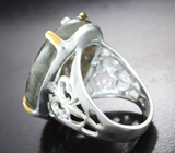 Серебряное кольцо с резным лабрадоритом 29,79 карата Серебро 925