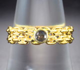 Золотое кольцо с насыщенным уральским александритом 0,2 карата
