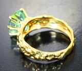 Золотое кольцо с редкого цвета «неоновым» турмалином 3,7 карата и бриллиантами Золото