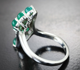 Яркое cеребряное кольцо с хризопразом Серебро 925