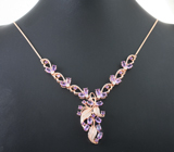 Изысканное серебряное колье с аметистами
