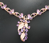 Изысканное серебряное колье с аметистами