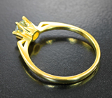 Золотое кольцо с муассанитом топовой бриллиантовой огранки 0,6 карата