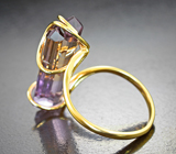 Золотое кольцо с крупным аметрином 11,35 карата Золото