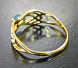 Золотое кольцо с параиба турмалином 0,23 карата Золото