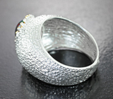 Серебряное кольцо с кристаллическим черным опалом 1,46 карата Серебро 925