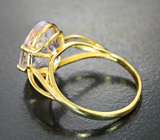 Золотое кольцо с пастельно-розовым морганитом 4,97 карата Золото