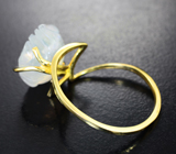 Золотое кольцо с резным лунным камнем 6,8 карата Золото