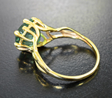 Золотое кольцо с насыщенным медьсодержащим турмалином 4,53 карата Золото