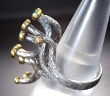 Серебряное кольцо с хризопразом Серебро 925