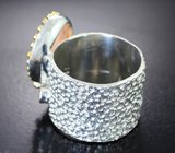 Серебряное кольцо с морганитом 5,69 карата и альмандином гранатом