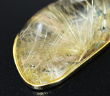 Золотой кулон с крупным кварцем, пронизанным золотистым рутилом 38,79 карата Золото