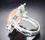 Серебряное кольцо с морганитом 19,35 карата, танзанитами и голубыми топазами Серебро 925